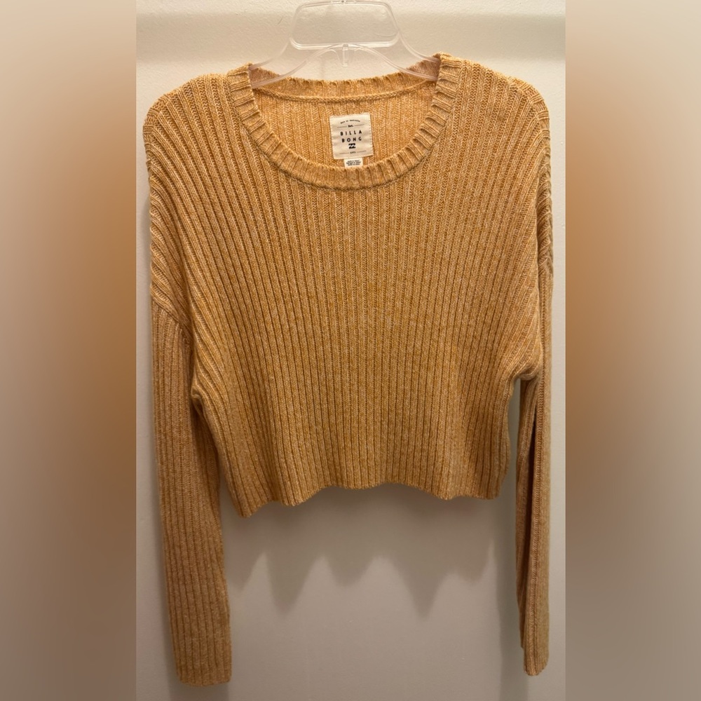 Billabong Cropped Sweater, Size Medium, Color Orange